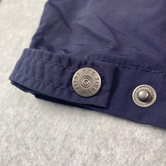 Flint and Tinder Jacket Mens XL Ridge Shell Navy Blue Hooded Zip Snap Button - Picture 11 of 13